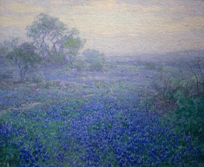 Cloudy Day. Bluebonnets near San Antonio, Texas, Julian Onderdonk